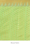 Nazaakat by Samara Singh_Green Saree Banarasi Cotton Chanderi Silk Woven Geometric Pattern_Online_at_Aza_Fashions