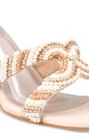 Buy_Kaltheos_Cream Embellished Pearls And Bead Hourglass Heels 