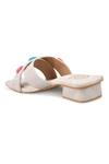 Shop_Kaltheos_White Embellished Luna Strappy Block Heel Sandals 