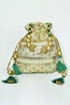 Shop_Nayaab by Aleezeh_Green Zardozi And Sequins Embroidery & Potli Bag_Online_at_Aza_Fashions