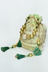 Nayaab by Aleezeh_Green Zardozi And Sequins Embroidery & Potli Bag_at_Aza_Fashions