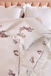 La Paloma_White 100% Cotton Embroidered Baroque Bedsheet Set _at_Aza_Fashions