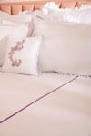 Shop_La Paloma_White 100% Cotton Embroidered Baroque Bedsheet Set 