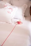 Shop_La Paloma_White 100% Cotton Embroidered Bedsheet Set _Online_at_Aza_Fashions