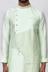 Buy_Adara Khan_Green Art Silk Solid Kurta Set_Online_at_Aza_Fashions