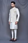 Buy_Arihant Rai Sinha_Cream Bundi And Kurta Silk Blend Embroidered Sequin Work & Set 