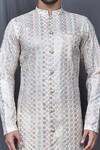 Adara Khan_Multi Color Kurta: Cotton Embroidered Sequin Work Set For Men_at_Aza_Fashions