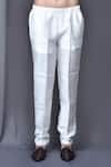 Buy_Arihant Rai Sinha_Off White Kurta Silk Blend Plain And Pant Set _Online_at_Aza_Fashions