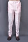 Adara Khan_Pink Bundi Jacquard Floral Jacket And Pant Set_Online_at_Aza_Fashions