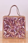 Soniya G_Pink Embellished Rectangle Shaped Clutch _Online_at_Aza_Fashions