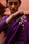 Buy_Deep Thee_Purple Chiniya Silk Embroidery Kalyani Boota Round Saree With Blouse _Online_at_Aza_Fashions