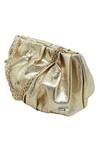 Shop_TROV_Gold Embellished Lex Metallic Leather Bag _Online_at_Aza_Fashions