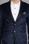Soniya G_Blue Wool And Tweed Woven Paisley & Floral Pattern Blazer For Men_at_Aza_Fashions