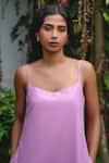 Shop_Vanaras_Pink Organic Cotton V Neck Nila Reversible Slip Dress  _Online_at_Aza_Fashions