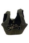 Trov_Gold Embellished Glitz Bucket Bag _Online_at_Aza_Fashions