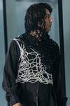 Leh Studios_White Cotton Hand Knitted Tee _Online_at_Aza_Fashions
