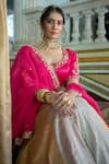 Sheela Suthar_Multi Color Gaji Silk Embroidered Zardozi Work Panelled Lehenga Set _Online_at_Aza_Fashions