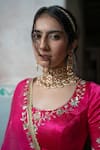 Buy_Sheela Suthar_Multi Color Gaji Silk Embroidered Zardozi Work Panelled Lehenga Set _Online_at_Aza_Fashions