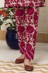 Rivaaj Clothing_Magenta Garden Block Print Kurta And Pant Set _Online_at_Aza_Fashions