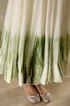 Shop_Cupid Cotton_Off White Silk, Cotton Embroidery, Beads Round Neck Yoke Anarkali Set _Online_at_Aza_Fashions