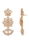 Shop_Chhavi's Jewels_Pink Kundan Floral Cut Work Choker Necklace Set_Online_at_Aza_Fashions