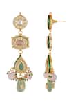 Buy_ChhavI'S Jewels_Multi Color Stones, Pearls, Diamonds Kundan And Embellished Dangler Earrings _Online_at_Aza_Fashions