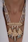 Buy_Osvag India_Gold Plated Polki Embellished Long Pendant Necklace _Online_at_Aza_Fashions