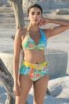Buy_Tizzi_Blue Polyamide, Lycra Halter Neck Playful Cuba Print Bikini Set_Online_at_Aza_Fashions