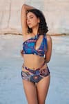 Tizzi_Blue Wonder Fabric 80% Polyamide 20% Elastane Print Rebellious Bikini Set _Online_at_Aza_Fashions