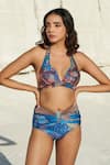 Buy_Tizzi_Blue Wonder Fabric 80% Polyamide 20% Elastane Print Playful Bikini Set  _Online_at_Aza_Fashions