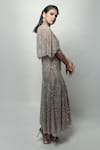 Buy_Rohit Gandhi + Rahul Khanna_Beige Cupola Embellished Cape _Online_at_Aza_Fashions