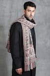 Buy_DUSALA_Grey Woven Pashmina Wool Baraat Pattern Stole _Online_at_Aza_Fashions