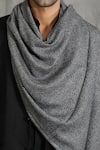 Buy_DUSALA_Grey Woven Cashmere Fine Wool Shawl _Online_at_Aza_Fashions