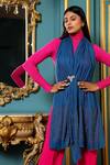 Dusala Blue Stone Work Woollen Stole Online at Aza Fashions Dusala_Blue Stone Work Woollen Stole_Online_at_Aza_Fashions
