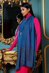 Buy Dusala Blue Stone Work Woollen Stole Online at Aza Fashions Buy_Dusala_Blue Stone Work Woollen Stole_Online_at_Aza_Fashions