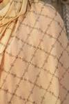 Buy_Dusala_Yellow Diagonal Stone Work Stole _Online_at_Aza_Fashions