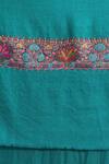 Buy_Dusala_Blue Hand Embroidery Handwoven Pashmina Patchwork Border Shawl_Online_at_Aza_Fashions