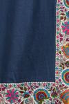 Dusala Blue Hand Embroidery Handwoven Pashmina Patch Work Border Shawl at Aza Fashions Dusala_Blue Hand Embroidery Handwoven Pashmina Patch Work Border Shawl_at_Aza_Fashions