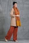 Dusala_Handwoven Pashmina Cashmere Wool Sozni Jamawar Antique Pattern Shawl_Online_at_Aza_Fashions