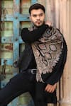 Buy_DUSALA_Black Hand Embroidery Pashmina Shawl_Online_at_Aza_Fashions