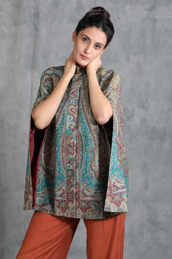 Classic Paisley Pañuelo Seda De Mora Dyal Jade De Pashmina & Silk - Pashmina And Silk