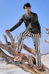 Shop_Dash and Dot_Black 100% Recycled Polyester Stripe Pant  _Online_at_Aza_Fashions