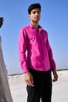 Dash and Dot_Pink 100% Organic Cotton Regular Fit Shirt_Online_at_Aza_Fashions