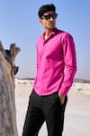 Buy_Dash and Dot_Pink 100% Organic Cotton Regular Fit Shirt_Online_at_Aza_Fashions