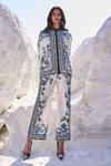 Buy_Dash And Dot_Ivory Polyester Embroidery Bandeau Neck Floral Pattern Boxy Shirt And Pant Set _Online_at_Aza_Fashions