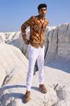 Buy_Dash And Dot_Multi Color Tencel Aztec Print Shirt_Online_at_Aza_Fashions