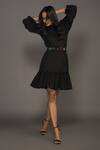 Buy_Deepika Arora_Black Backless Dress With Belt_Online_at_Aza_Fashions