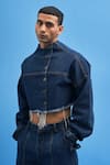 Buy_Siddhant Agrawal Label_Blue Denim Cropped Jacket For Men_Online_at_Aza_Fashions