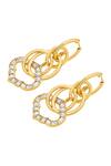 Buy_ISHARYA_Gold Plated Mirror Amara Interlocked Mughal Earrings_Online_at_Aza_Fashions