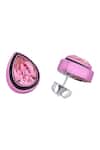 Isharya_Pink Crystals Bisou Embellished Studs_Online_at_Aza_Fashions